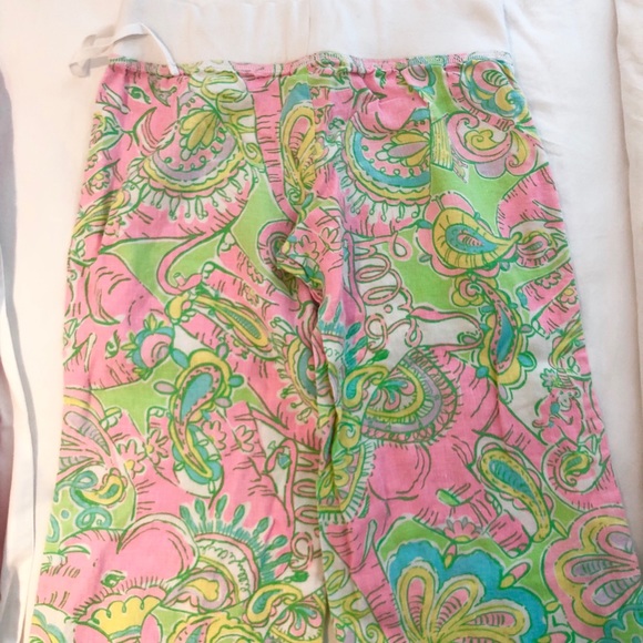 Lilly Pulitzer Multi Chin Chin Linen Beach Pant - Picture 8 of 8
